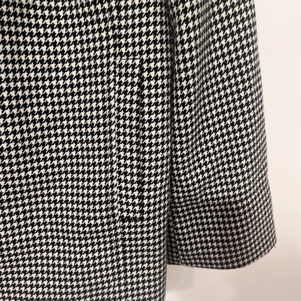 Talbots Houndstooth Stretch Blazer Black White Ca… - image 6